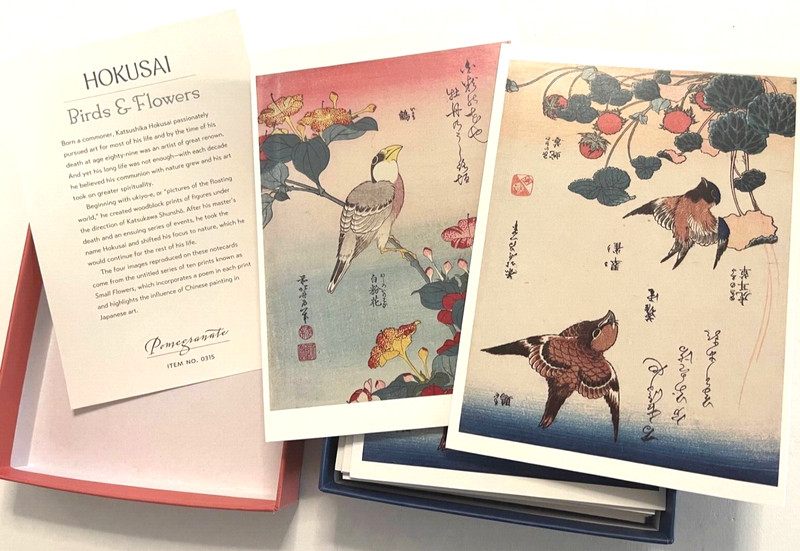 Vintage Hokusai Prints Note Cards: Blank Cards & Envelopes,  Unused - 4 Designs