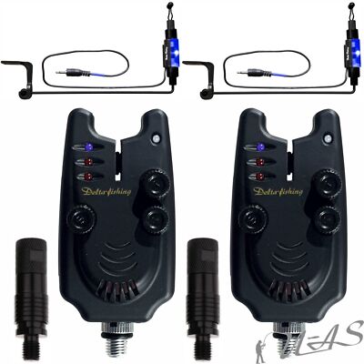Spar Set 2x Delta Fishing Bissanzeiger Nachtlicht & 2 Quick Release & 2 Swinger