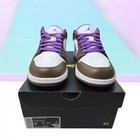 Air Jordan 1 Low "Purple Mocha" Palomino Wild Berry White 553558-215 Men's 9.5