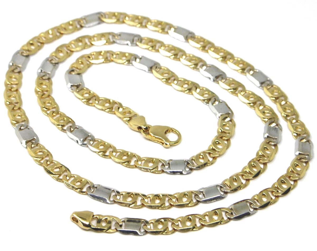 White gold on sale chain mens 18k