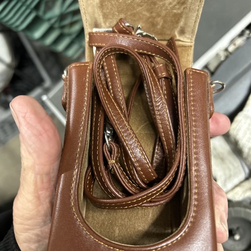 LEICA LEATHER CASE Vintage Leica Shoulder Strap Brown Excellent Original Clean - Picture 5 of 11