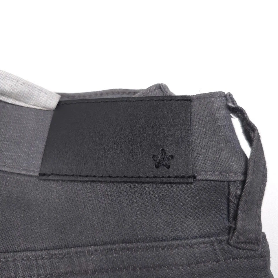 Pantalones de mezclilla recubiertos encerados grises calce ajustado John Varvatos JV702 $248 para hombre talla 36 Foto 3 de 4