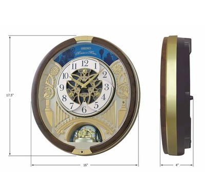 Seiko Melodies in Motion 2025 Golden Rhythm Musical Wall Clock