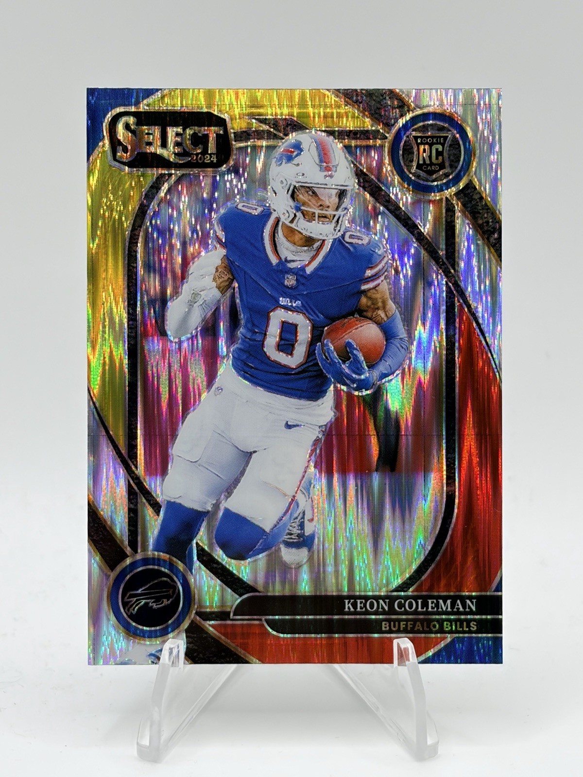 Keon Coleman Panini Select #280 Red & Yellow Shock