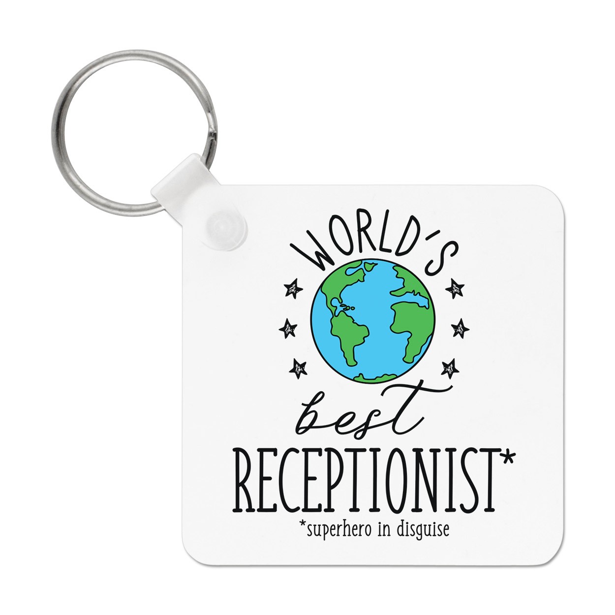 World's Best Receptionist Keyring Key Chain Funny Joke Favourite