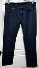 Victorious Premium Straight Leg Dark Denim Jeans Pants- Men's 34x32