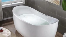 Woodbridge Jacuzzi Bathtub Built In Heater New Open Box White Finish New In Box