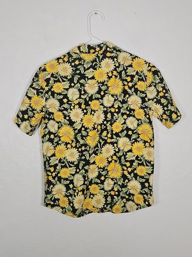 Old Navy Shirt Boys Youth Sunflower Short Sleeve Print Button Up Large (10-12) - Picture 4 of 6