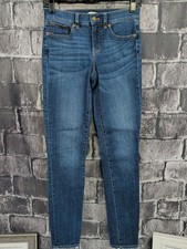 J.Crew Skinny Jeans Size 26 26X29 Blue Medium Wash Denim Stretch Low Rise EUC 