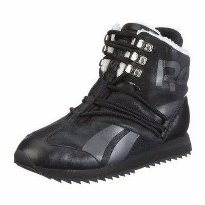 Reebok Frostopia Winter Thinsulate Black Leather Boots 9.5