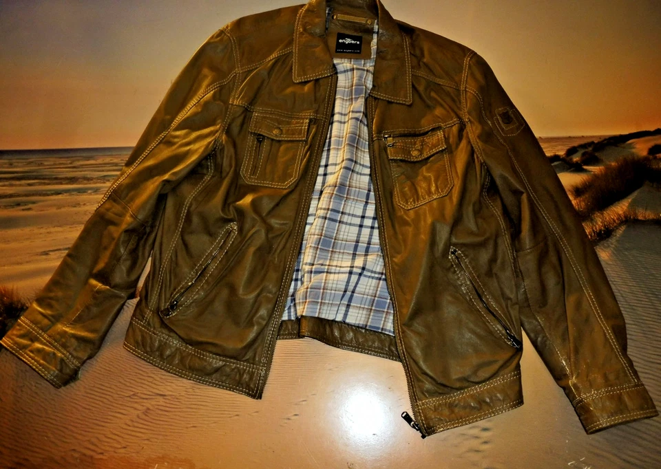 Engbers Lederjacke Lammnappa Gr 52 Lamm Nappa Leder Jacke - Bild 1 von 4