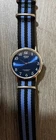 Vintage Timex Acqua Men's Watch New strap & Battery rugged case rare blue!