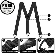 Suspenders for Men Heavy Duty, Y Shape Back Hidden Suspender 1.5 Under Clothing
