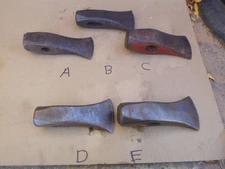 Lot of 5  Vintage Splitting Maul Axe Heads