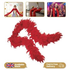 2Meter RED Feather Boa Fancy Dress Costume Party Wedding Xmas Night Strip