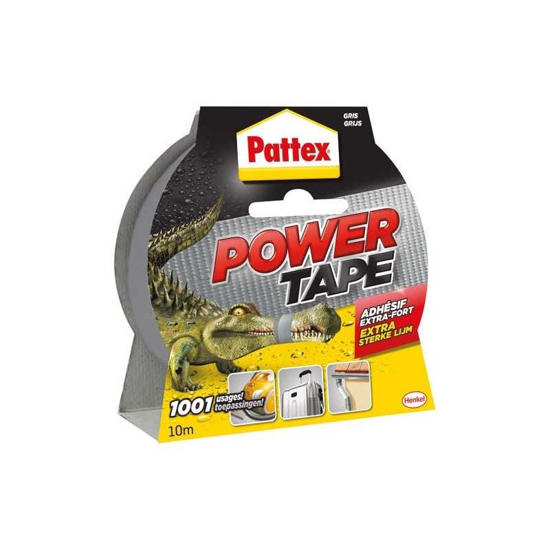Pattex Power Tape Gris 50mm x 10m | Ruban Adhésif de Réparation Multi-usages