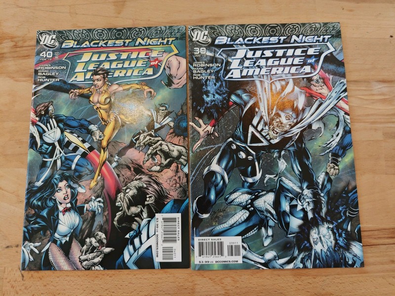 Justice League of America #39 #40 DC 2010 Blackest Night Tie-In JLA Lot Set Pack