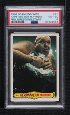 1986 Scanlens/Topps WWF Ringside Action George The Animal Steele #31 PSA 4 0c9g