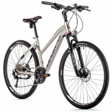 Bicicletta muscolare VTC 28 Leader Fox Sumava 2023 donna argento opaco 9v telaio