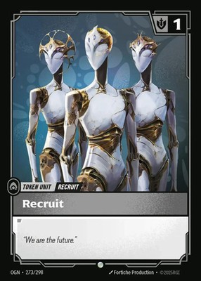 Riftbound: League of Legends - Karte Recruit OGN 273/298 TCG ENG Trading Card
