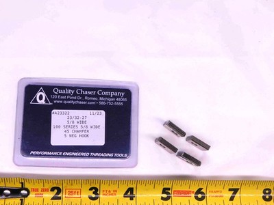 4pcs QCC DIE HEAD CHASERS 23/32 - 27 5/8 WIDE UN 100 SERIES 45 CHAMFER 5 NEG HK