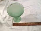 Vintage Hand Decorated Green Frosted Glass Vase Assorted Daisies — photo 9