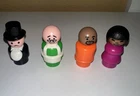 Vintage Lot Plastic Fisher Price Little People Grandpa African American set Lot