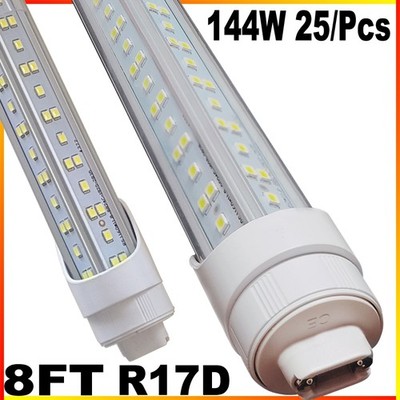 T8 8Ft R17D HO Led Tube Light Bulbs 6500K 144W Rotatable 8Foot Led Shop Lights		