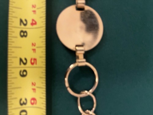 VINTAGE Mod Golden Metal Discs Chain Belt Small - Picture 10 of 18