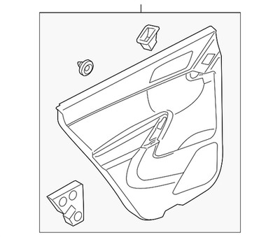 Genuine Volkswagen Door Interior Trim Panel 5N0-867-212-G-XPJ