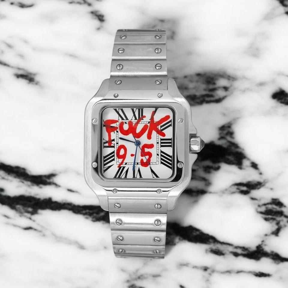 9-5 Square Pilot Steel | 39 mm | Sapphire | Graffiti Dial | NH35 | 5-Link - Bild 4 von 4