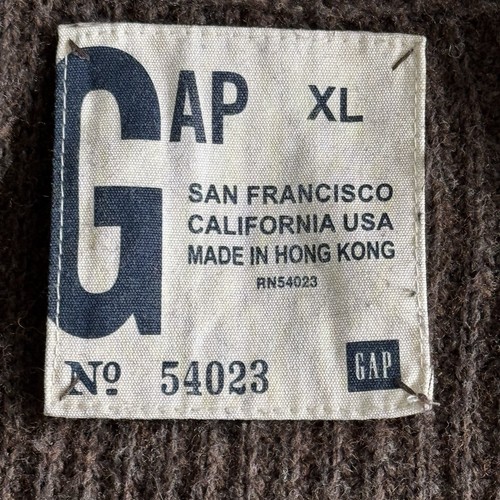 Gap Sweater Men’s XL Brown Chunky Knit Dual Full Zip Wool Blend Long Sleeve - Picture 14 of 17