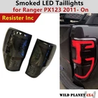 A pair Tail Lights Smoked LED Rear for Ford Ranger PX123 All Model 2011-2021