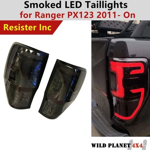 A pair Tail Lights Smoked LED Rear for Ford Ranger PX123 All Model 2011-2021