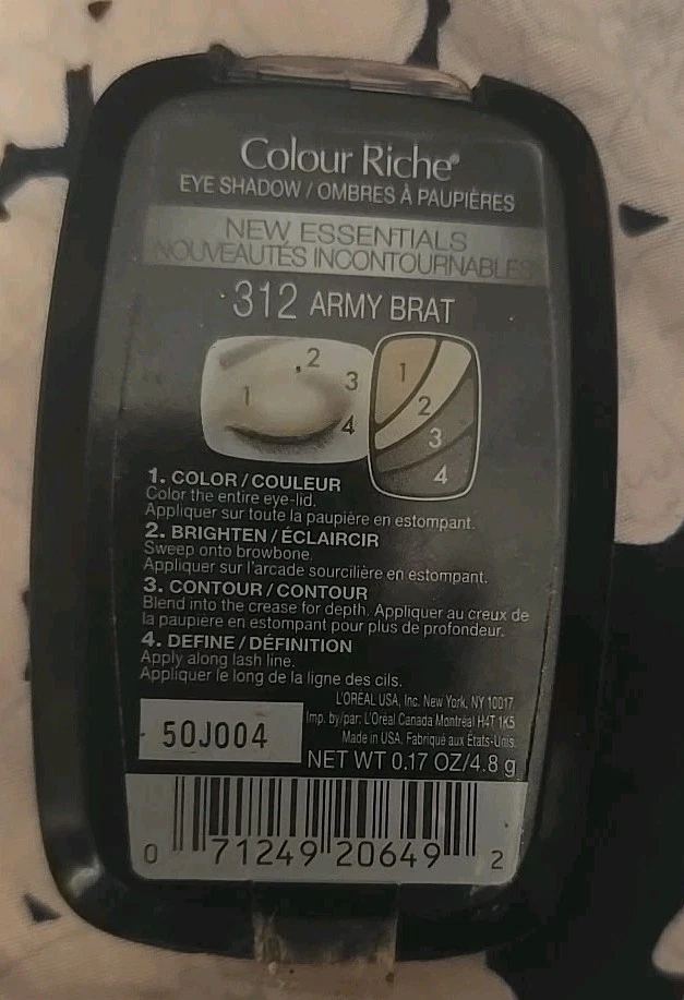 LOREAL Colour Riche Eye Shadow 312 ARMY BRAT sealed NWOB Flaw - Image 2 of 2