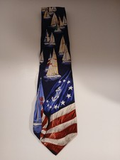 Chaps Ralph Lauren Silk Neck Tie Boats