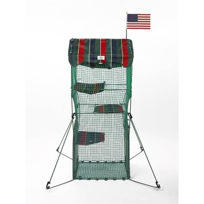 Kittywalk Penthouse Outdoor Cat Enclosure Green 18'' x 24'' x 60''