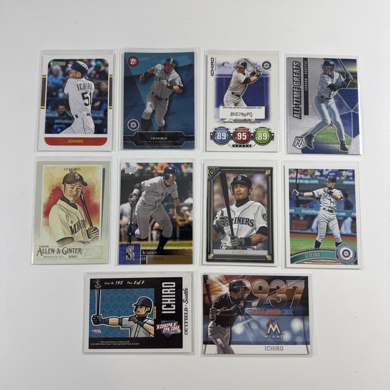 Ichiro Lot (10) Baseball Card Collection Topps Fleer Upper Deck Donruss Ginter