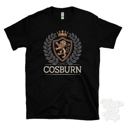 COSBURN FANTASY WAPPEN T-SHIRT Neuheit Parodie Familienname Wappen