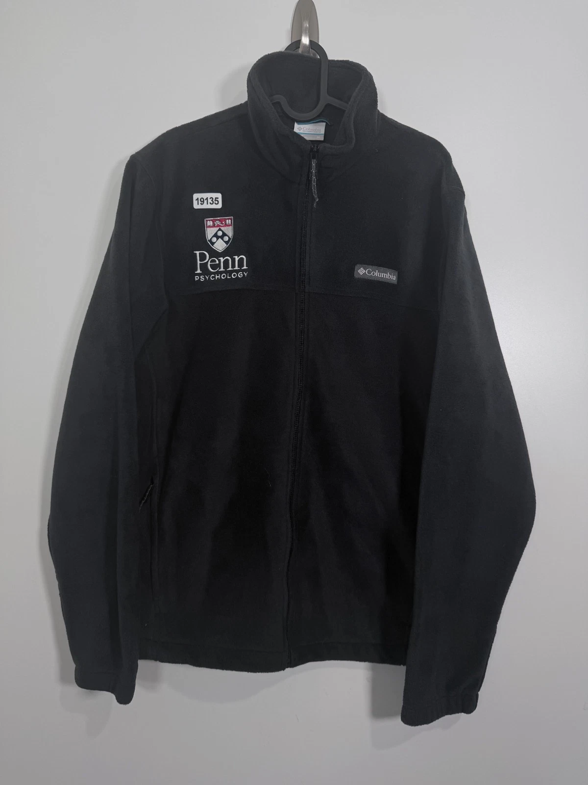Columbia Unisex Full Zip Mockneck Penn Psychology Fleece Jacket Black Size M