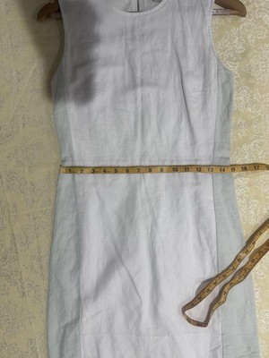 women's a line knee length dress Shop White A-Line Knee-Length Dress - Spaghetti-Strap main image 1