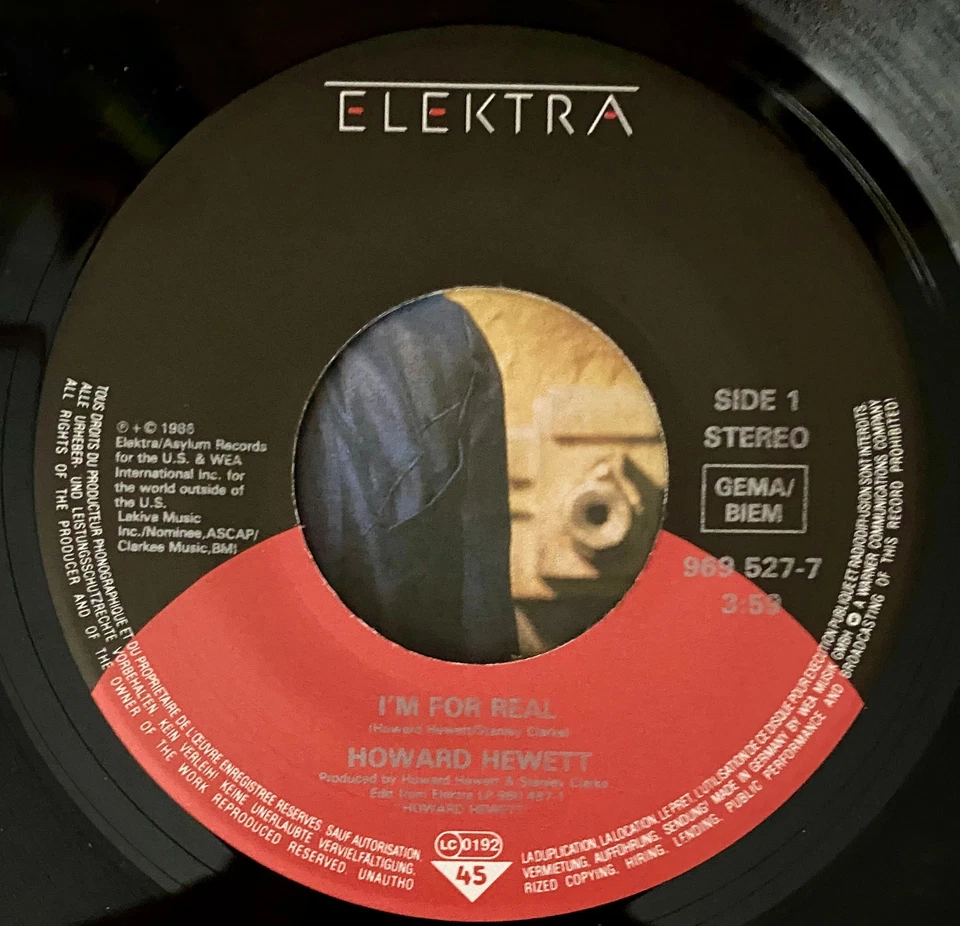 HOWARD HEWETT - I`M FOR REAL & EYE ON YOU - PROMO SINGLE 1986 - Bild 3 von 4