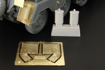 Sd.Kfz.232 exhaust shroud mesh and silencer - Tamiya - / 1:48