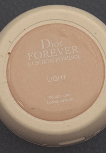 Dior FOREVER Cushion Loose Powder "Light " 10g / .35 Oz Full Size +1 Free Vial