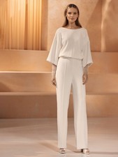 Pantalon de mariée KORI en crêpe extensible – Élégance moderne Christiane Boutiq