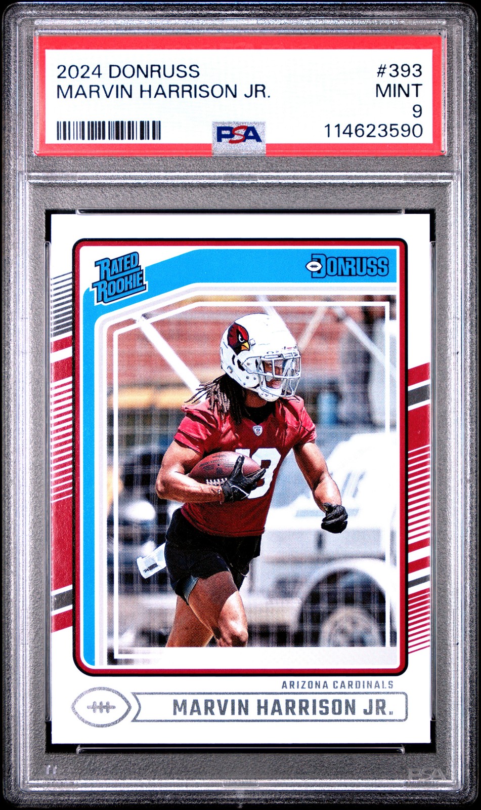 2024 PANINI DONRUSS #393 MARVIN HARRISON JR. ROOKIE RC PSA 9