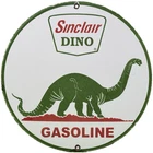 VINTAGE SINCLAIR GASOLINE PORCELAIN SIGN DEALERSHIP GAS STATION DINO MOTOR OIL