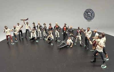 Naval Ship Crew Figures 19pcs Officer Sailor Set Unpainted Resin Diorama 1:24-96