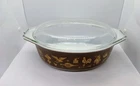 Pyrex Early American #045 Oval 2.5 Qt. Casserole Dish W/ Lid Vtg USA