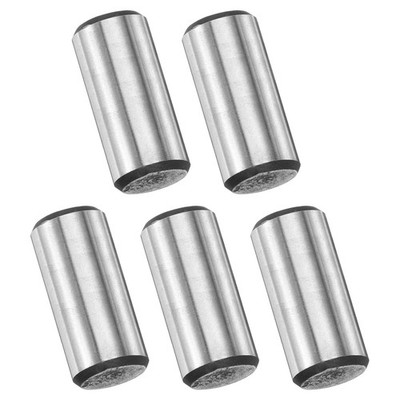 5 Pcs Carbon Steel Dowel Pins 3/8'' x 3/4 '' Round Steel Metal Rods Silver